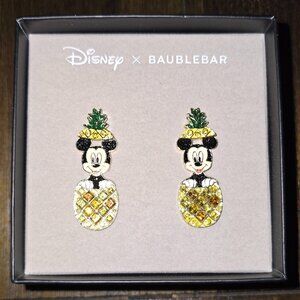 NWT Disney Baublebar  Mickey Mouse Pineapple Earrings